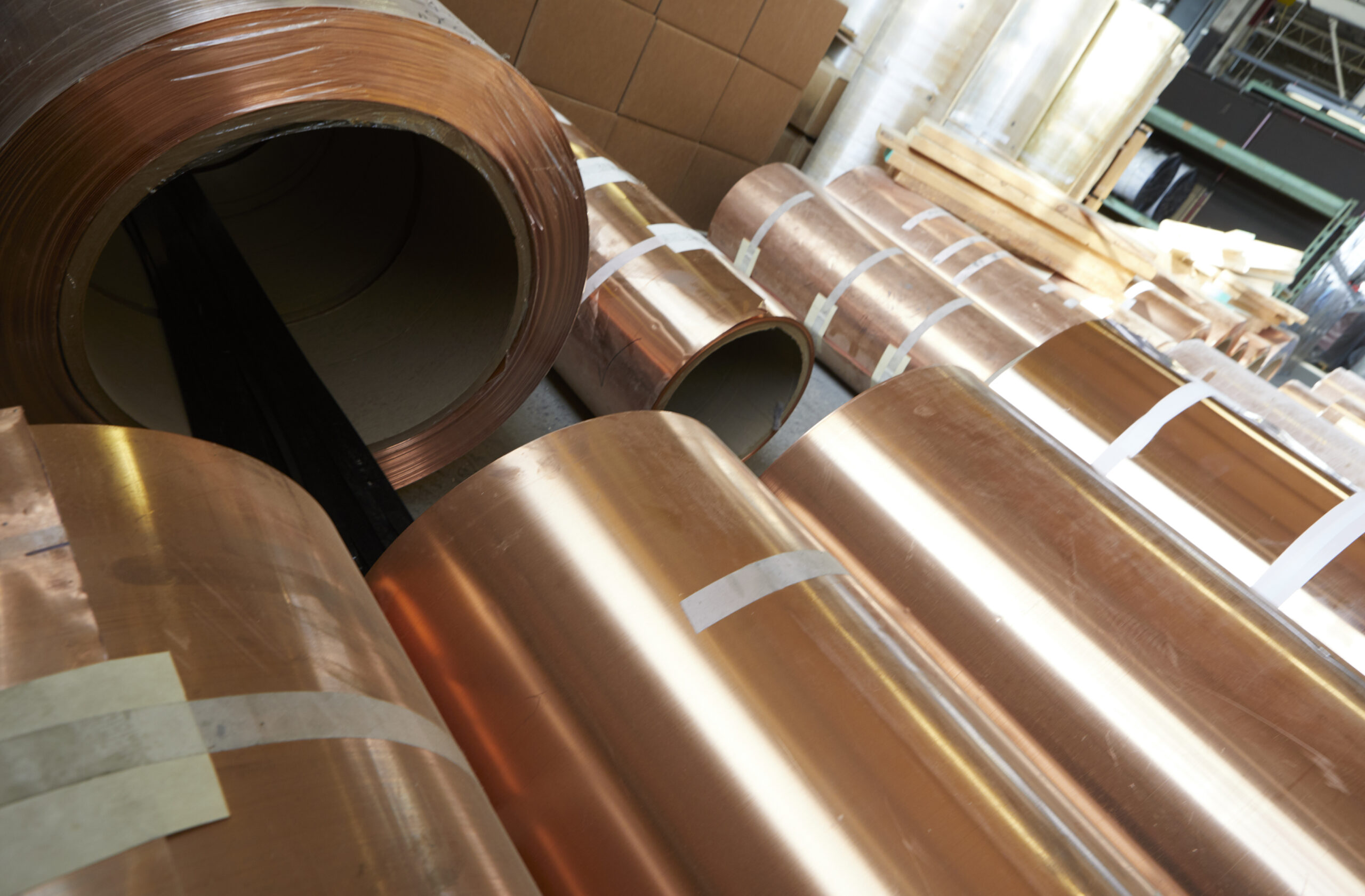 coils of copper sheets